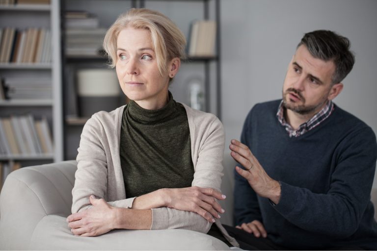 wife frustrated with husband